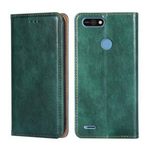 For Tecno Pop 2 / Pop 2 F / Pop 2 Pro Gloss Oil Solid Color Magnetic Leather Phone Case(Green) (OEM)