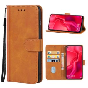 For Huawei nova 4 Leather Phone Case(Brown) (OEM)