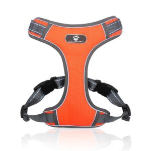 BL-852 Pet Traction Rope Mesh Breathable Dog Chest Straps XL(Orange) (OEM)