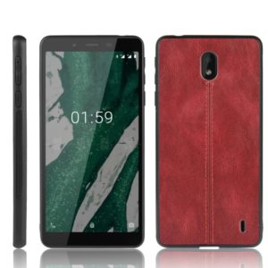 For Nokia 1 Plus Shockproof Sewing Cow Pattern Skin PC + PU + TPU Case(Red) (OEM)
