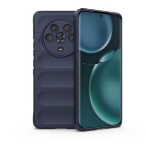 For Honor Magic4 Magic Shield TPU + Flannel Phone Case(Dark Blue) (OEM)