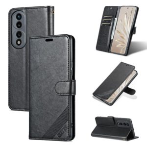 For Honor 70 AZNS Sheepskin Texture Flip Leather Phone Case(Black) (AZNS) (OEM)