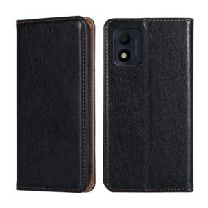 For Alcatel 1B 2022 Pure Color Magnetic Leather Phone Case(Black) (OEM)