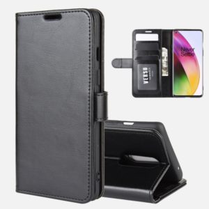 For OnePlus 8 R64 Texture Single Horizontal Flip Protective Case with Holder & Card Slots & Wallet& Photo Frame(Black) (OEM)