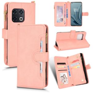 For OnePlus 10 Pro 5G Litchi Texture Zipper Leather Phone Case(Pink) (OEM)