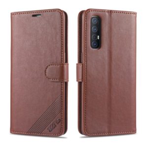 For OPPO Reno3 Pro AZNS Sheepskin Texture Horizontal Flip Leather Case with Holder & Card Slots & Wallet(Brown) (AZNS) (OEM)