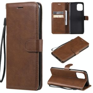 For OPPO Find X3 / Find X3 Pro Solid Color Horizontal Flip Protective Leather Case with Holder & Card Slots & Wallet & Photo Frame & Lanyard(Brown) (OEM)