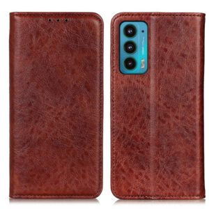 For Motorola Edge 20 Magnetic Crazy Horse Texture Horizontal Flip Leather Case with Holder & Card Slots & Wallet(Brown) (OEM)