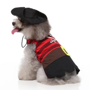 Halloween Christmas Day Pets Dress Up Clothes Pet Funny Clothes, Size: M(SDZ135 Striped Pirate) (OEM)