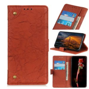 For Xiaomi Mi 10 Lite 5G/Mi 10 Youth 5G Copper Buckle Retro Crazy Horse Texture Horizontal Flip Leather Case with Holder & Card Slots & Wallet(Brown) (OEM)