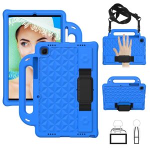 For Galaxy Tab A7 10.4(2020) T500/T505 Diamond Series EVA Anti-Fall Shockproof Sleeve Protective Shell Case with Holder & Strap(Blue) (OEM)