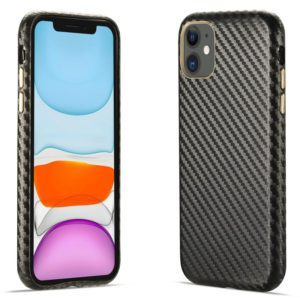 For iPhone 11 Carbon Fiber Leather Texture Kevlar Anti-fall Phone Protective Case (Grey) (OEM)