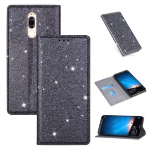 For Huawei Mate 10 Lite Ultrathin Glitter Magnetic Horizontal Flip Leather Case with Holder & Card Slots(Gray) (OEM)