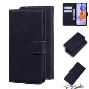 For LG Stylo 6 / K71 Skin Feel Pure Color Flip Leather Phone Case(Black) (OEM)