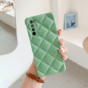 For Huawei nova 7 5G Candy Color Elegant Rhombic Texture TPU Phone Case(Green) (OEM)