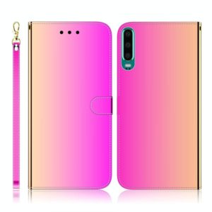 For Huawei P30 Imitated Mirror Surface Horizontal Flip Leather Case with Holder & Card Slots & Wallet & Lanyard(Gradient Color) (OEM)