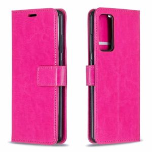 For Motorola Moto G50 Crazy Horse Texture Horizontal Flip Leather Case with Holder & Card Slots & Wallet & Photo Frame(Pink) (OEM)