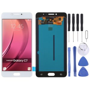 OLED LCD Screen for Galaxy C7 Pro / C7010 with Digitizer Full Assembly (White) (OEM)