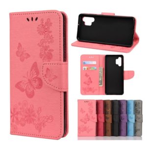 For Samsung Galaxy A32 4G Butterflies Embossing Horizontal Flip Leather Case with Holder & Card Slots & Wallet(Pink) (OEM)