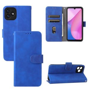 For Blackview Oscal C20 Solid Color Skin Feel Magnetic Buckle Horizontal Flip PU Phone Case(Blue) (OEM)