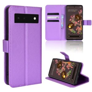 For Google Pixel 6 Diamond Texture Leather Phone Case(Purple) (OEM)