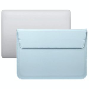 PU Leather Ultra-thin Envelope Bag Laptop Bag for MacBook Air / Pro 13 inch, with Stand Function(Sky Blue) (OEM)
