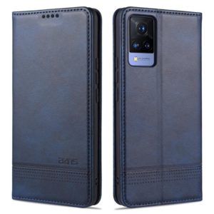 For vivo 21 AZNS Magnetic Calf Texture Horizontal Flip Leather Case with Card Slots & Holder & Wallet(Dark Blue) (AZNS) (OEM)
