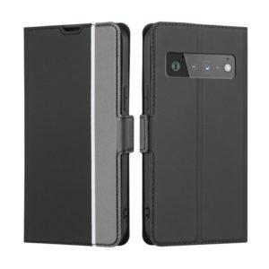For Google Pixel 6 Pro Twill Texture Side Button Leather Phone Case(Black) (OEM)