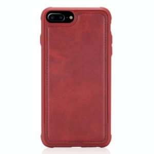 For iPhone 7 Plus / 8 Plus Magnetic Shockproof PC + TPU + PU Leather Protective Case(Red) (OEM)