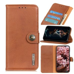 For Motorola Moto G 5G Plus KHAZNEH Cowhide Texture Horizontal Flip Leather Case with Holder & Card Slots & Wallet(Brown) (OEM)