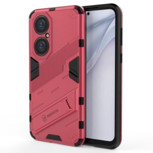 For Huawei P50 Punk Armor 2 in 1 PC + TPU Shockproof Case with Invisible Holder(Light Red) (OEM)