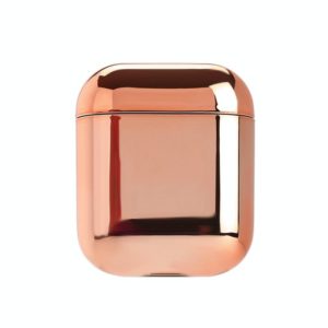 For AirPods 1/2 Electroplated PC Earphones Shockproof Protective Case(Rose Gold) (OEM)