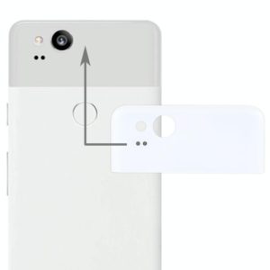 Google Pixel 2 Back Cover Top Glass Lens Cover(White) (OEM)