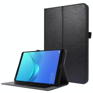 For Huawei MatePad T 10s 2-Folding Business Horizontal Flip PU Leather Case with Card Slots & Holder(Black) (OEM)