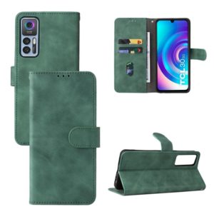For TCL 30 5G/30+ 5G Skin Feel Magnetic Flip Leather Phone Case(Green) (OEM)