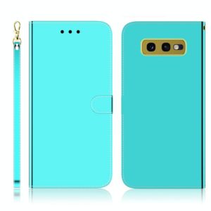 For Galaxy S10e Imitated Mirror Surface Horizontal Flip Leather Case with Holder & Card Slots & Wallet & Lanyard(Mint Green) (OEM)