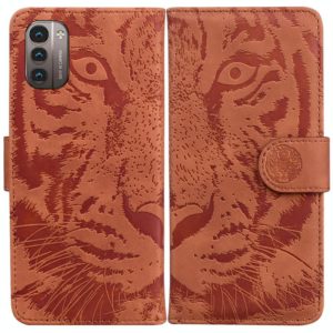 For Nokia G21 / G11 Tiger Embossing Pattern Horizontal Flip Leather Phone Case(Brown) (OEM)