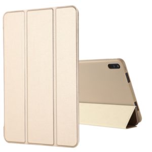 For Huawei Matepad 10.4 GEBEI Shockproof Horizontal Flip Leather Case with Three-folding Holder(Gold) (GEBEI) (OEM)