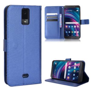 For BLU View 3 B140DL Diamond Texture Leather Phone Case(Blue) (OEM)