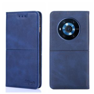 For Honor Magic3 Cow Texture Magnetic Horizontal Flip Leather Phone Case(Blue) (OEM)