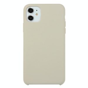 For iPhone 11 Solid Color Solid Silicone Shockproof Case(Rock Ash) (OEM)