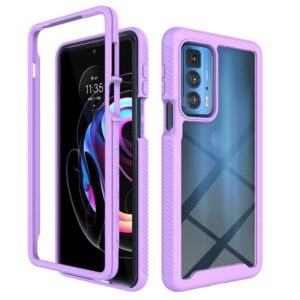 For Motorola Edge 20 Pro Starry Sky Solid Color Series Shockproof PC + TPU Protective Case(Purple) (OEM)