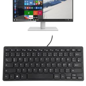 TT-A01 Ultra-thin Design Mini Wired Keyboard, German Version (Black) (OEM)