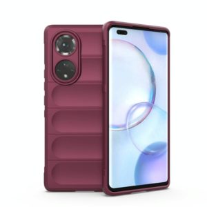 For Huawei Nova 9 Pro/Honor 50 Pro Magic Shield TPU + Flannel Phone Case(Wine Red) (OEM)