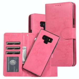 For Samsung Galaxy Note9 Retro 2 in 1 Detachable Magnetic Horizontal Flip TPU + PU Leather Case with Holder & Card Slots & Photo Frame & Wallet(Pink) (OEM)