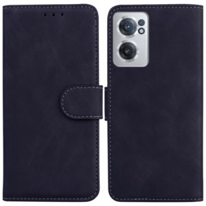 For OnePlus Nord CE 2 5G Skin Feel Pure Color Flip Leather Phone Case(Black) (OEM)