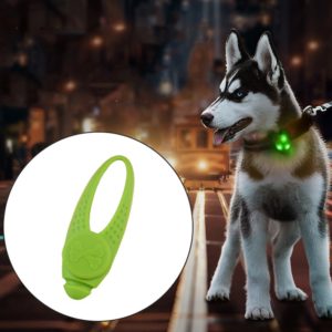 LED Night Light Pet Safety Collar Silicone Pendant (Green) (OEM)