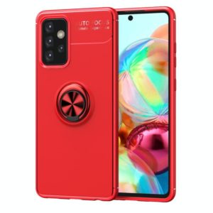 For Samsung Galaxy A72 5G / 4G Metal Ring Holder 360 Degree Rotating TPU Case(Red+Red) (OEM)