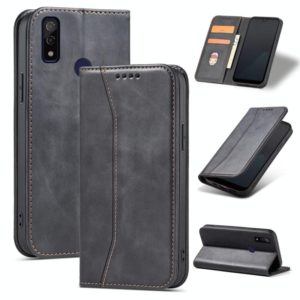 For Fujitsu Arrows WE Magnetic Dual-fold Leather Phone Case(Black) (OEM)