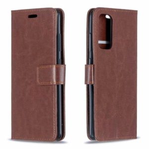 For Motorola Moto G50 Crazy Horse Texture Horizontal Flip Leather Case with Holder & Card Slots & Wallet & Photo Frame(Brown) (OEM)